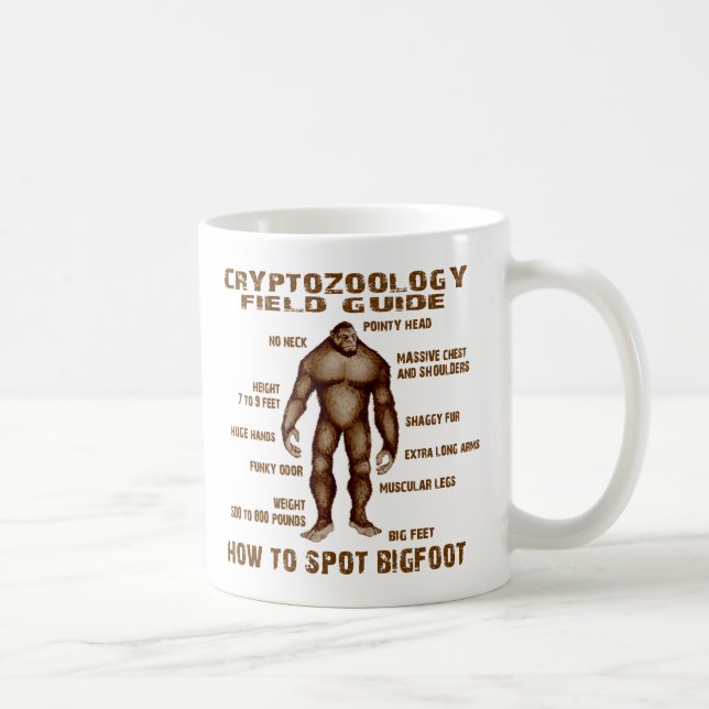 WIE man BIGFOOT - Cryptozoology-Feld-Führer Kaffeetasse (Rechts)