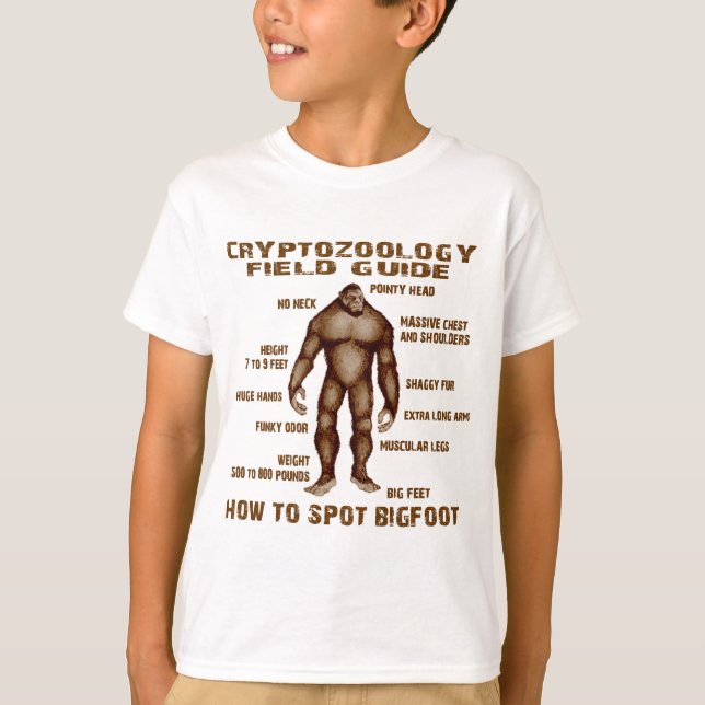 WIE man BIGFOOT - Cryptozoology-Feld-Führer T-Shirt (Vorderseite)