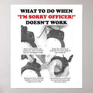 Wie man Cuffs Funny Poster entkommt