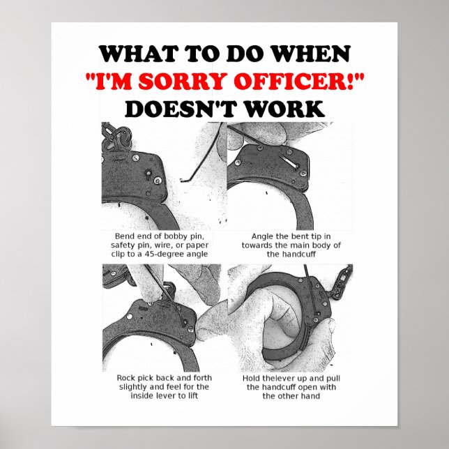 Wie man Cuffs Funny Poster entkommt (Vorne)