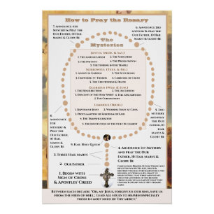 Wie man das Rosenkranz betet Poster