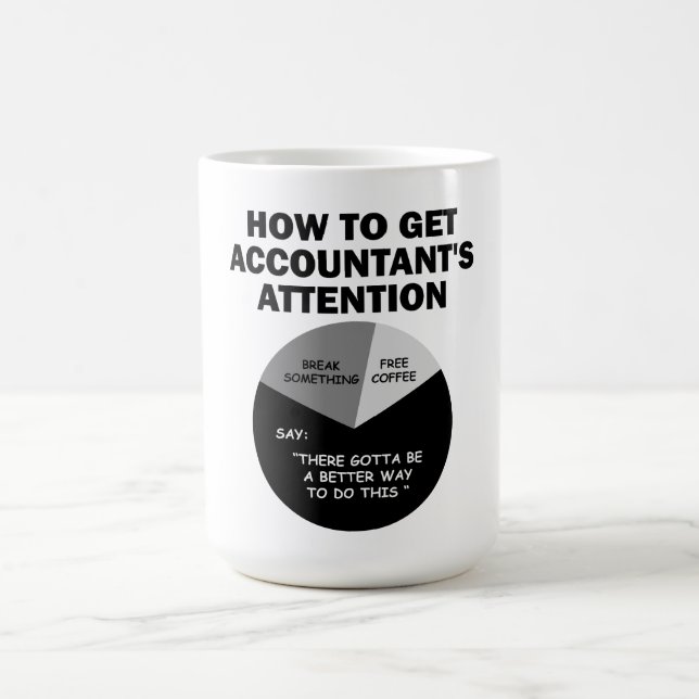 Wie man die Aufmerksamkeit des Buchhalters zum Dur Kaffeetasse (Mittel)