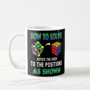 Wie man die Seitenumdrehung des Puzzle Cube löst Kaffeetasse
