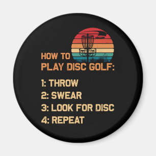 Wie man Disc Golf spielt Disc Golf Golfspieler Spi Magnet