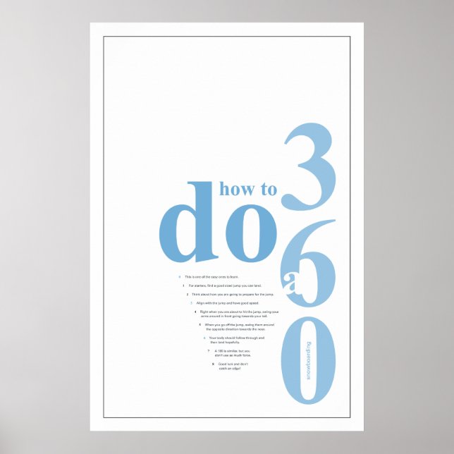 wie man ein 360 Snowboarden macht Poster (Vorne)