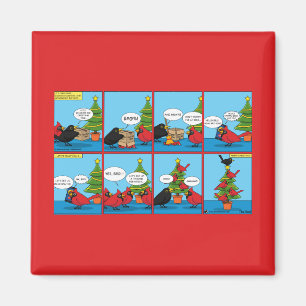 Wie man ein Weihnachtsbaum-Comic dekoriert Magnet