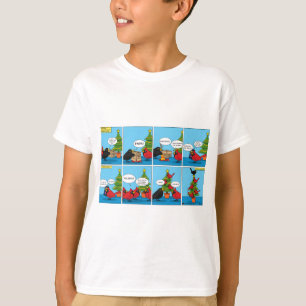 Wie man ein Weihnachtsbaum-Comic dekoriert T-Shirt