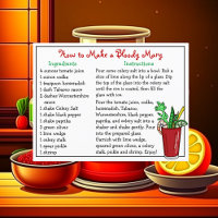 Wie man eine blutige Mary-Rezept-Karte macht