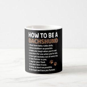 Wie man eine Dackel ist Kaffeetasse