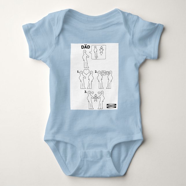 Wie man eine Gay Vater Instruction Sheet Parody zu Baby Strampler (Vorderseite)