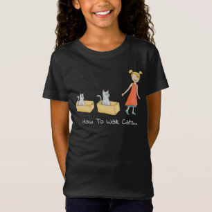 Wie man eine Katze Funny Dunkel laufen lässt T-Shirt