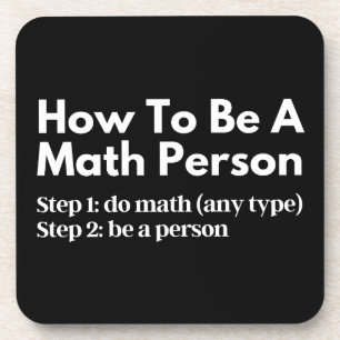Wie man eine mathematische Person ist Getränkeuntersetzer
