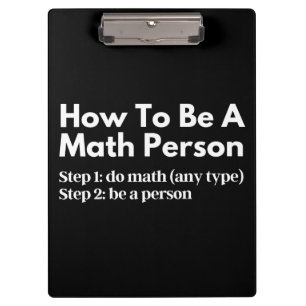 Wie man eine mathematische Person ist Klemmbrett