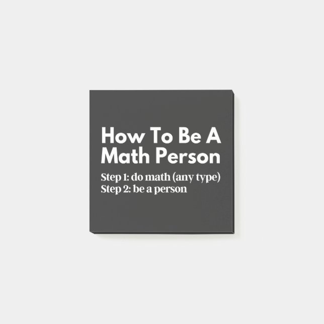 Wie man eine mathematische Person ist Post-it Klebezettel (Vorderseite)