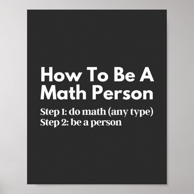 Wie man eine mathematische Person ist Poster (Vorne)