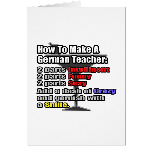 Wie man einen deutschen Lehrer macht (Vorne)