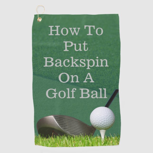 Wie man einen Golfball am besten mit Rückenspin be Golfhandtuch (Vorderseite)