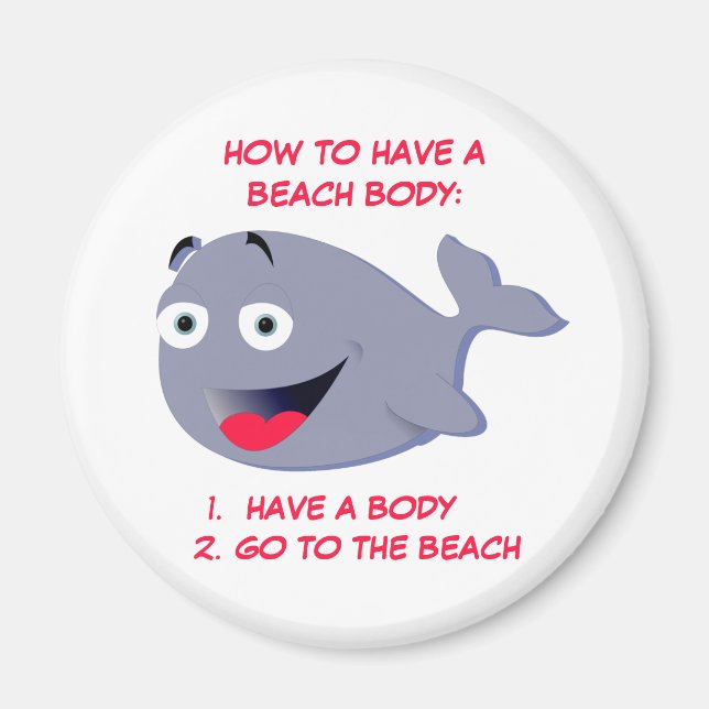 Wie man einen Strandkorpus hat, lustiger Sommer Magnet (Vorne)