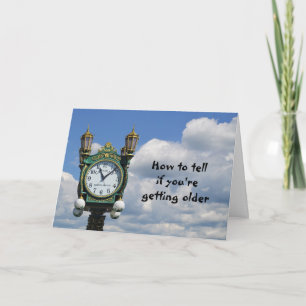 Wie man feststellen kann, ob man älter wird, Spaß  Karte