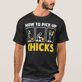 Wie man Hühner aufnimmt Funny Strichmännchen Sarca T-Shirt