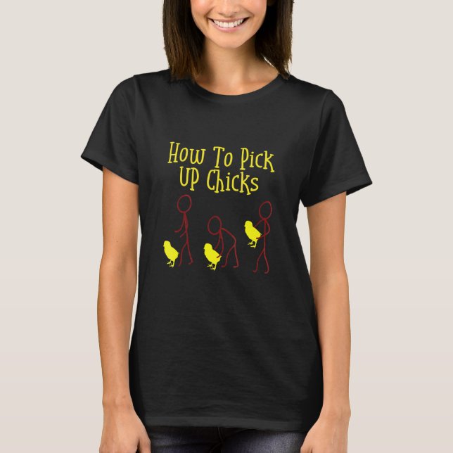 Wie man Hühnergestelle aufnimmt T-Shirt (Vorderseite)