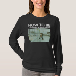 Wie man langes Hülsenschwarzes der T-Shirt