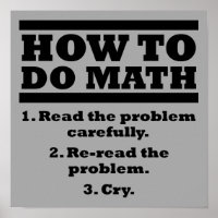 Wie man Math Funny Poster signiert