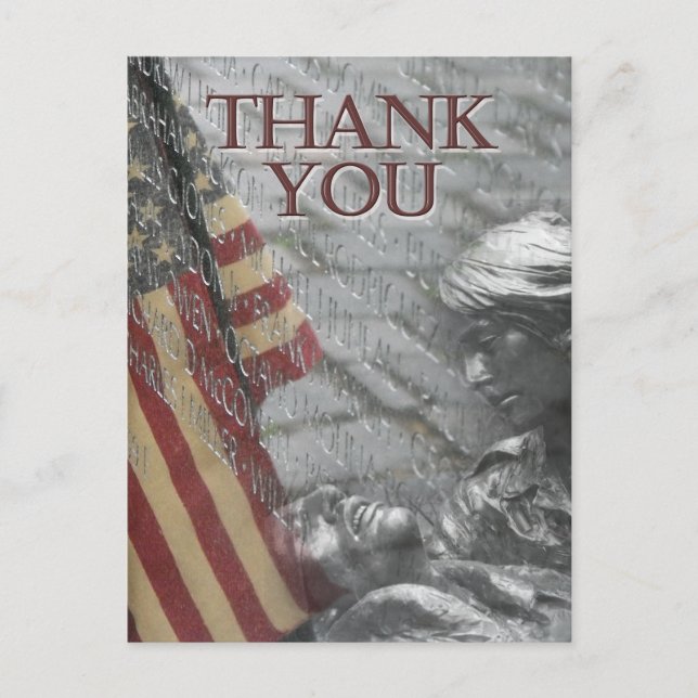 Wie man Militärveteranen dankt Postkarte (Vorderseite)