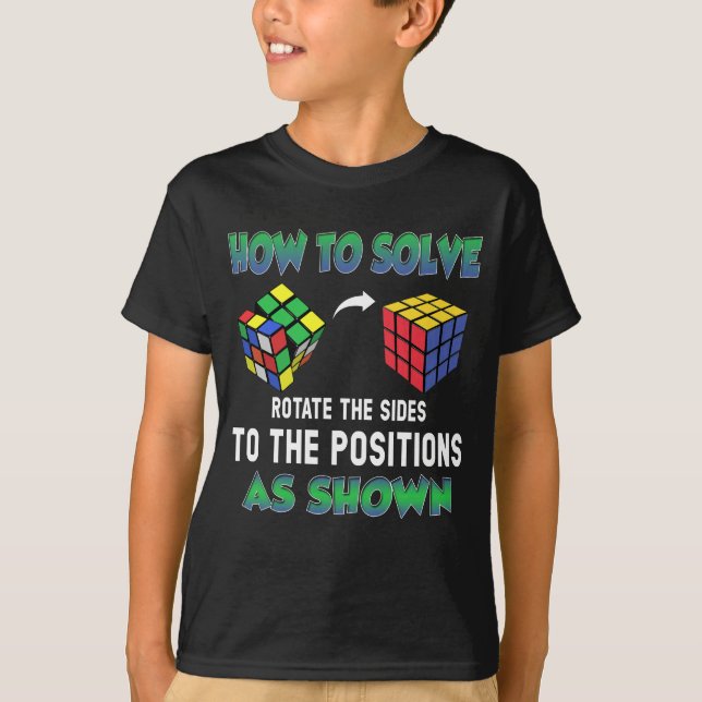 Wie man Puzzle Cube löst T-Shirt (Vorderseite)