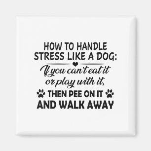 Wie man Stress wie einen Hund behandelt, wenn man  Magnet