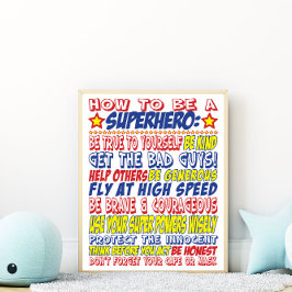Wie man Superheld Print wird Poster