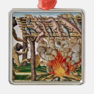 Wie man Tiere, von 'kurzem Narratio grillt Silbernes Ornament