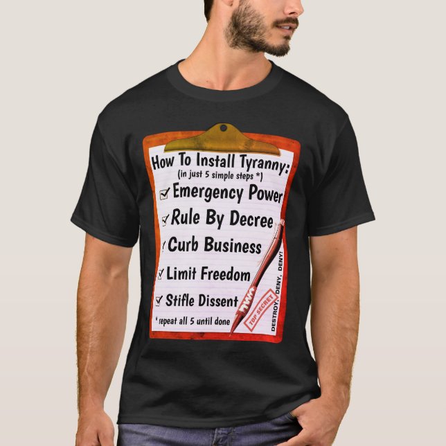 Wie man - Tyrannei (dunkler) T - Shirt (Vorderseite)