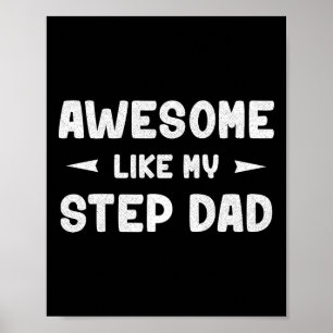 Wie mein Step Vater Funny Vathday Geschenke Kinder Poster