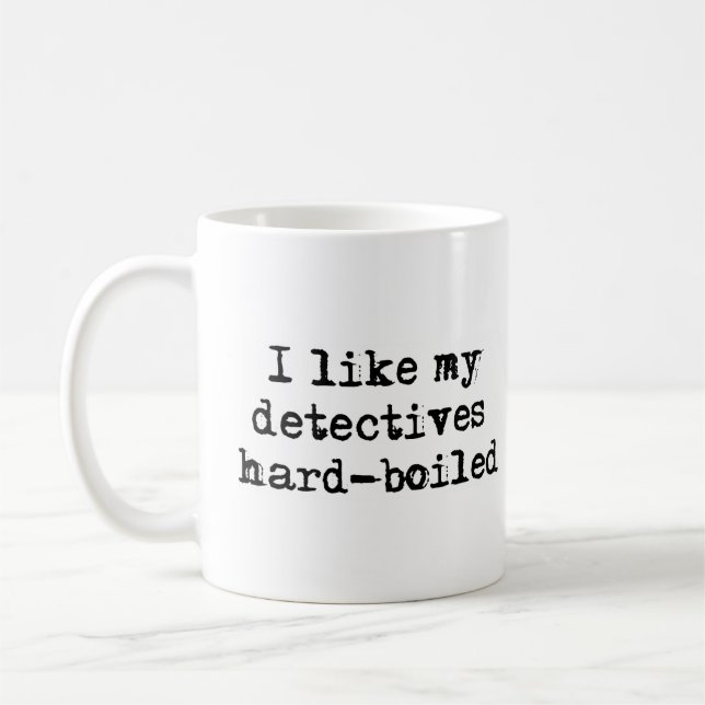 wie meine Detektive hartgekocht Kaffeetasse (Links)
