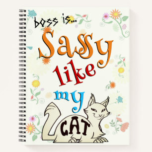 Wie meine Katze mutige Katzenhörigkeit Typografie Notizbuch