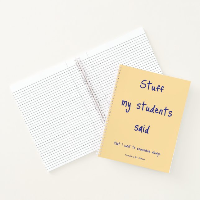 Wie meine Schüler mit dem "Teacher's Name Journal" Notizbuch (Innenseite)