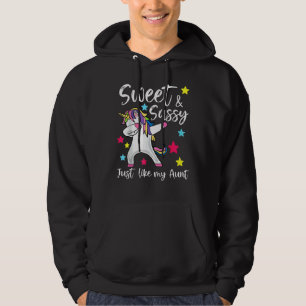 Wie meine Tante Einhorn Niedlich Matching Tante un Hoodie