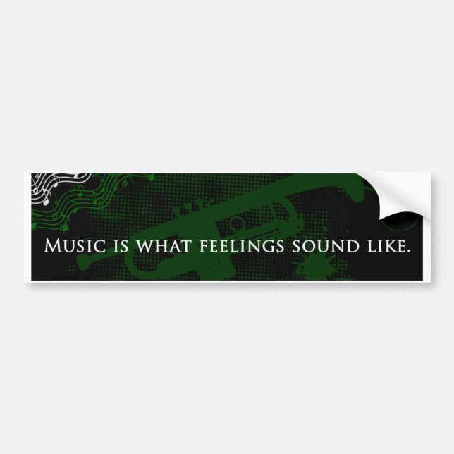 Wie Musik ist, was Gefühle klingen Autoaufkleber (Vorne)