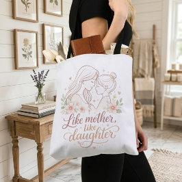 Wie Mutter so Tochter - Minimalistische florale Mo Tasche