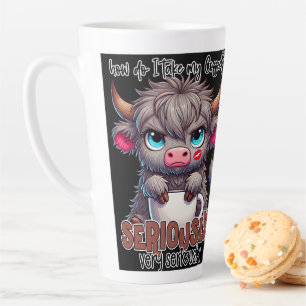 Wie nehme ich meinen Kaffee? Ernsthaft. Sehr ernst Milchtasse