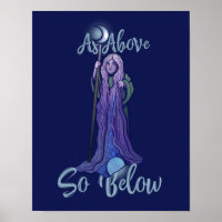 Wie oben so unter Crone Moon Goddess Pagan Art
