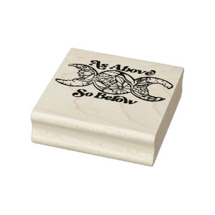 Wie oben so unter Triple Moon Symbol Gummistempel