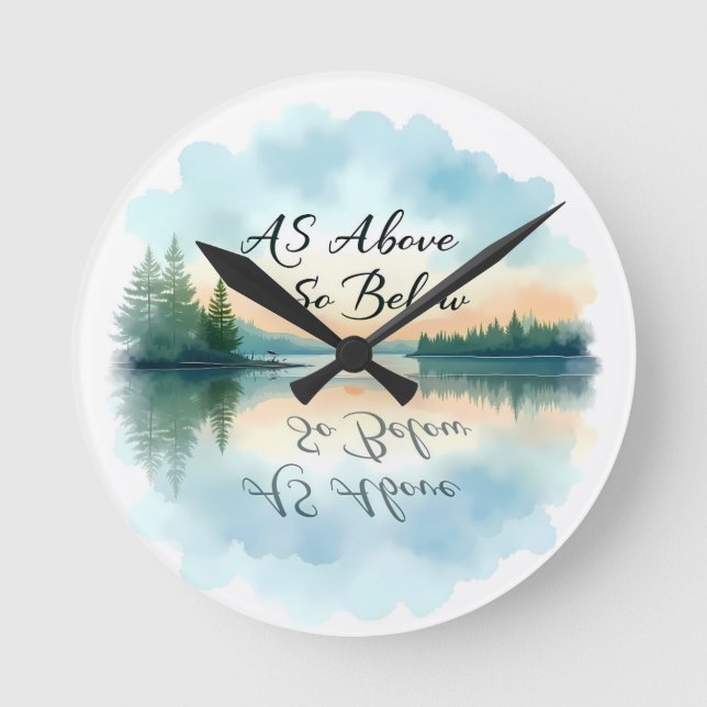 Wie oben, unten runde wanduhr (Vorderseite)