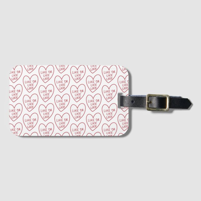Wie oder so fein Candy Heart Gepäckanhänger (Vorderseite (Horizontal))