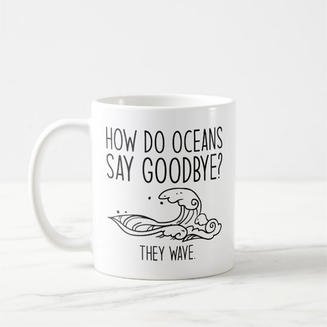 Wie Ozeane auf Wiedersehen sagen Kaffeetasse (Links)