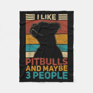Wie Pitbulls Und Vielleicht 3 Leute Hunde Liebhabe Fleecedecke
