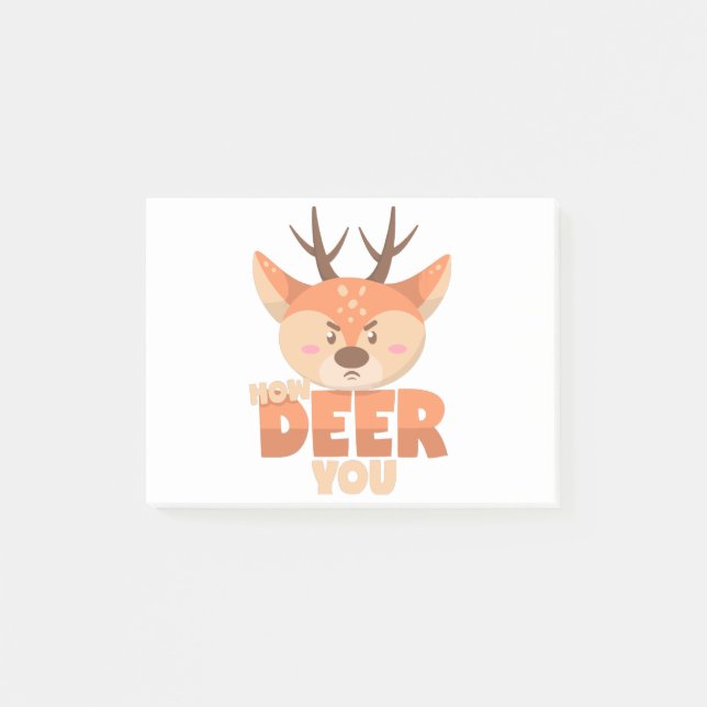 Wie Rehe Sie  Post-it Klebezettel (Vorderseite)