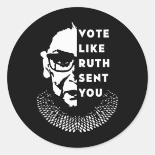 Wie Ruth Sent You - Feminist Runder Aufkleber