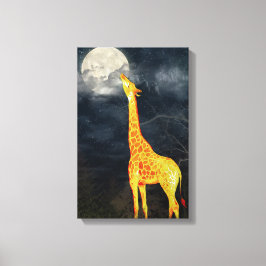 Wie schmeckt der Mond? Giraffe & Moon | LEINWAND